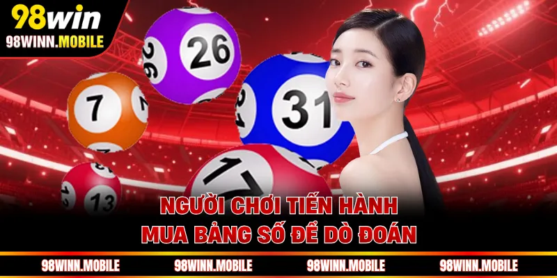 Người chơi tiến hành mua bảng số để dò đoán